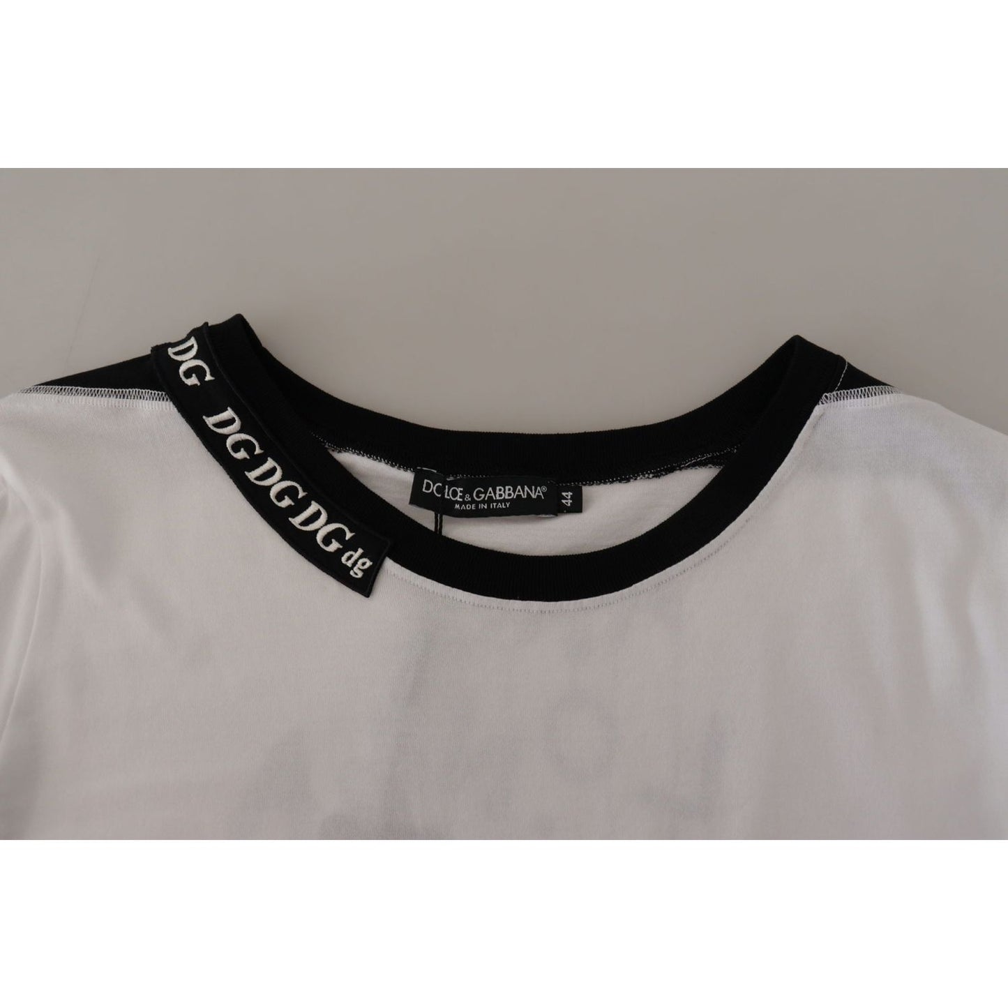Dolce & Gabbana Elegant Round Neck Slogan Tee Dolce & Gabbana Dark Gray