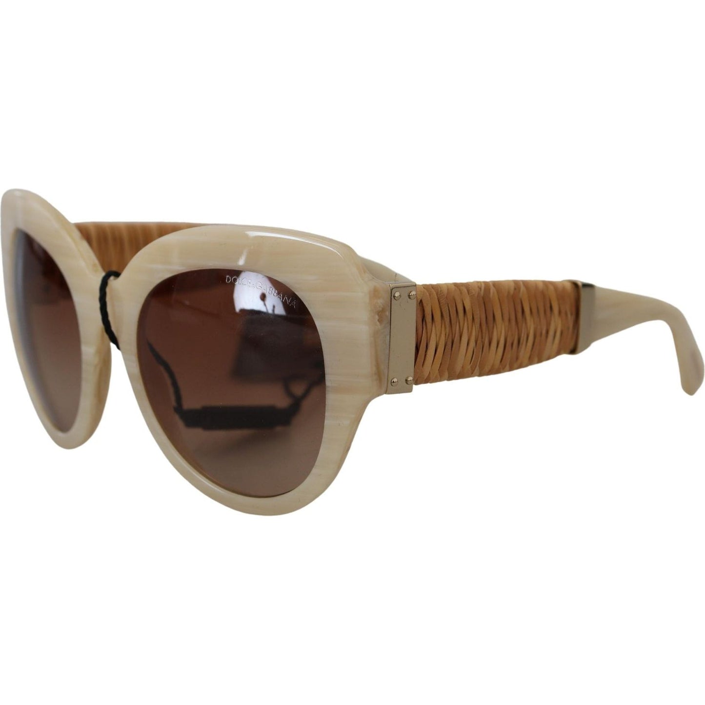 Dolce & Gabbana Beige Chic Acetate Women's Sunglasses Dolce & Gabbana Dim Gray