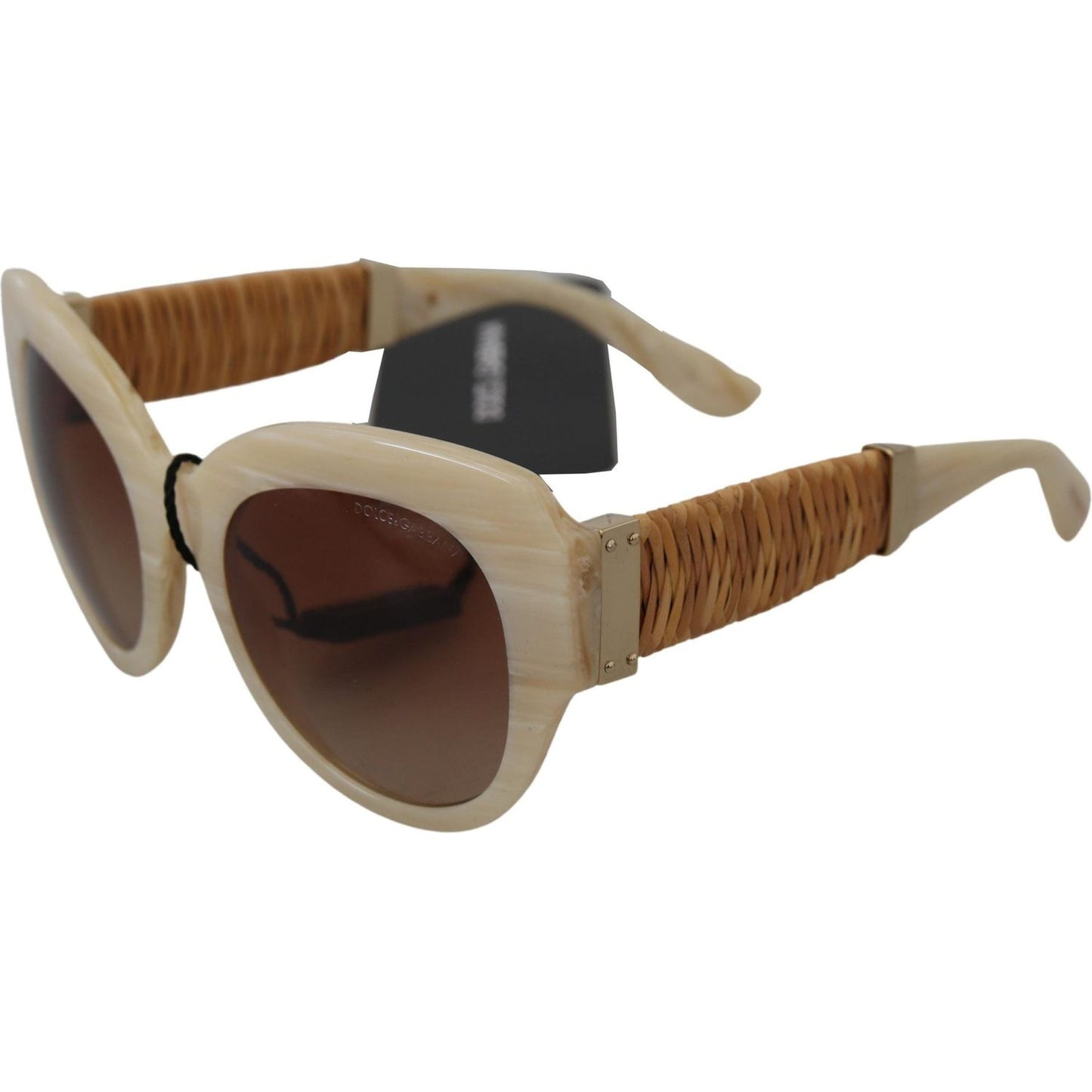 Dolce & Gabbana Beige Chic Acetate Women's Sunglasses Dolce & Gabbana Dim Gray