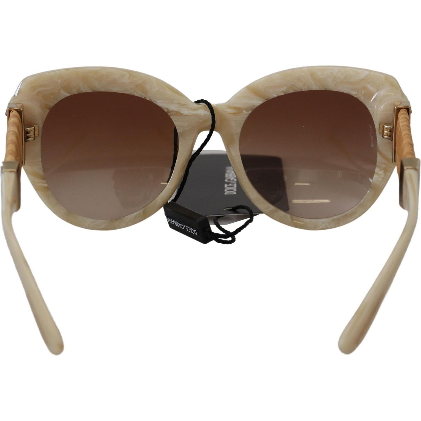 Dolce & Gabbana Beige Chic Acetate Women's Sunglasses Dolce & Gabbana Dim Gray