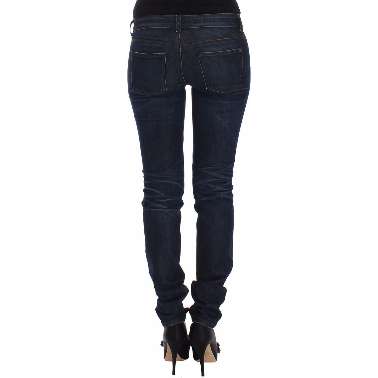 Ermanno Scervino Chic Dark Blue Skinny Jeans Ermanno Scervino Dark Slate Gray