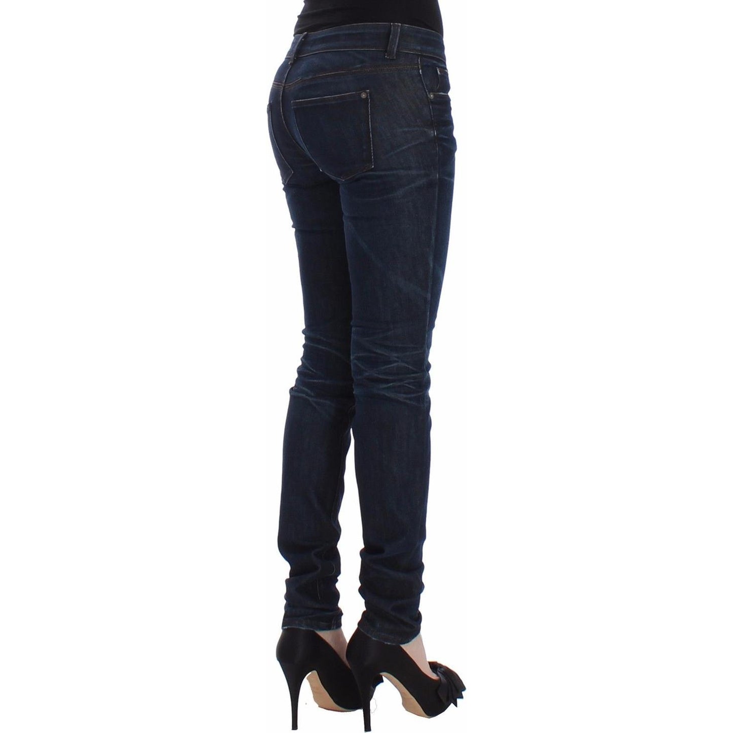 Ermanno Scervino Chic Dark Blue Skinny Jeans Ermanno Scervino Dark Slate Gray