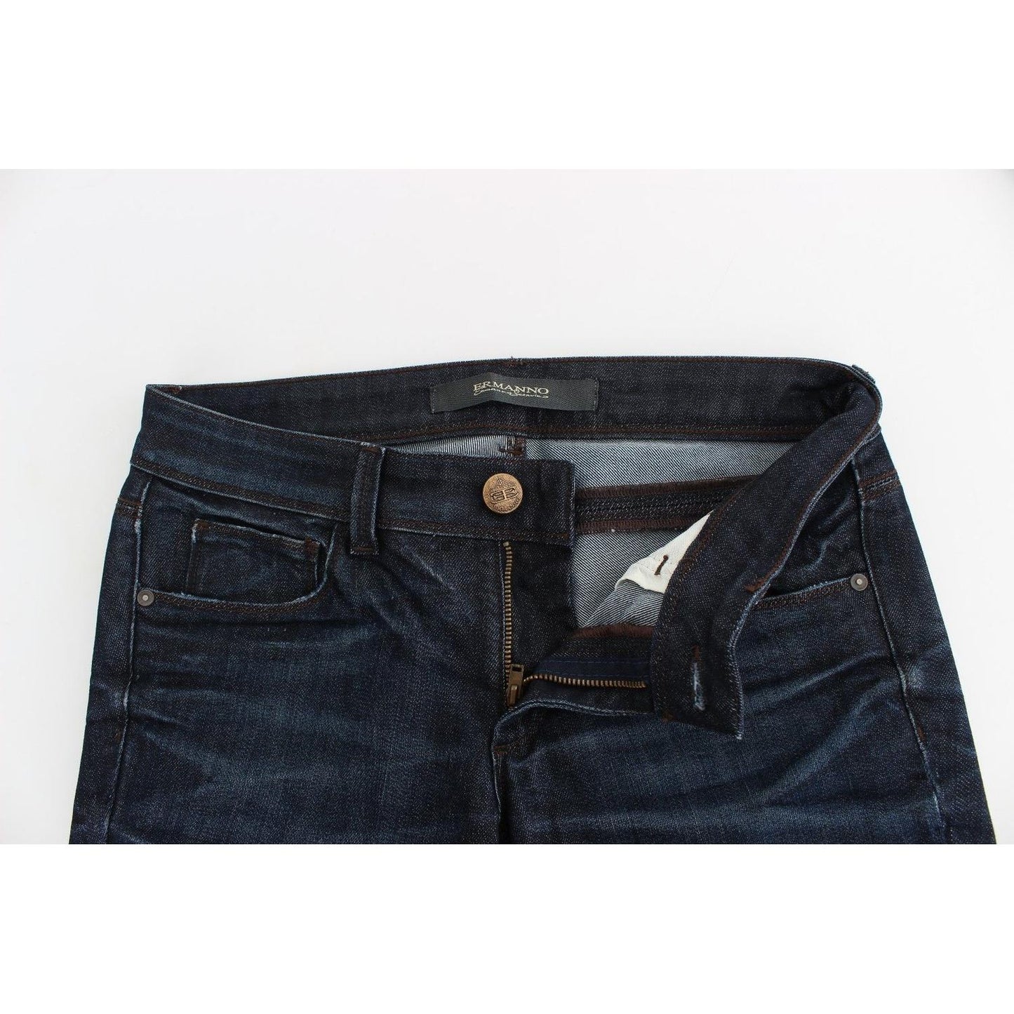 Ermanno Scervino Chic Dark Blue Skinny Jeans Ermanno Scervino Dark Slate Gray