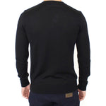 Ermanno Scervino Elegant Black V-Neck Wool Blend Sweater Ermanno Scervino Black