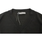 Ermanno Scervino Elegant Black V-Neck Wool Blend Sweater Ermanno Scervino Dark Slate Gray