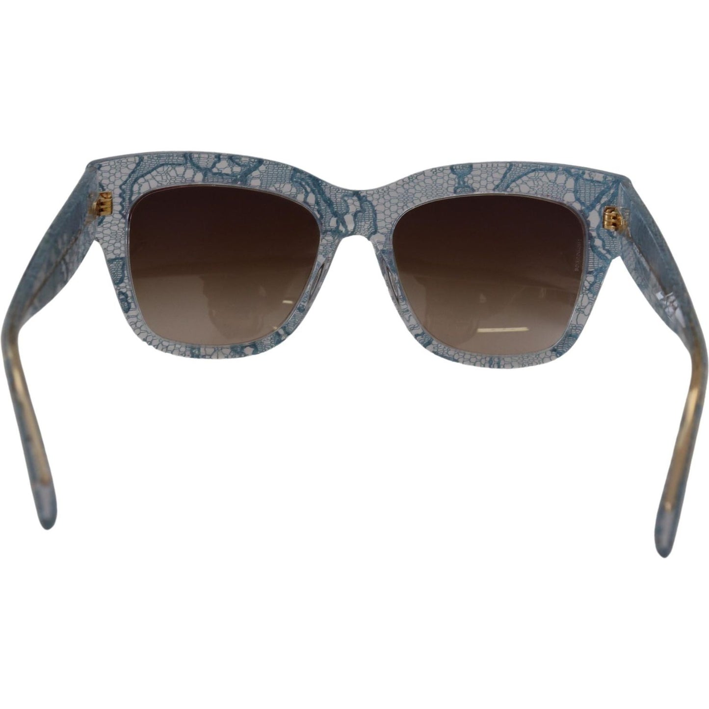 Dolce & Gabbana Elegant Lace-Trimmed Gradient Sunglasses Dolce & Gabbana Dim Gray