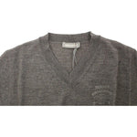 Ermanno Scervino Chic Gray V-Neck Wool Blend Pullover Sweater Ermanno Scervino Dim Gray