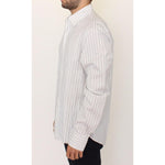 Ermanno Scervino Elegant Striped Cotton Casual Shirt Ermanno Scervino Light Gray