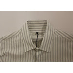 Ermanno Scervino Elegant Striped Cotton Casual Shirt Ermanno Scervino Rosy Brown