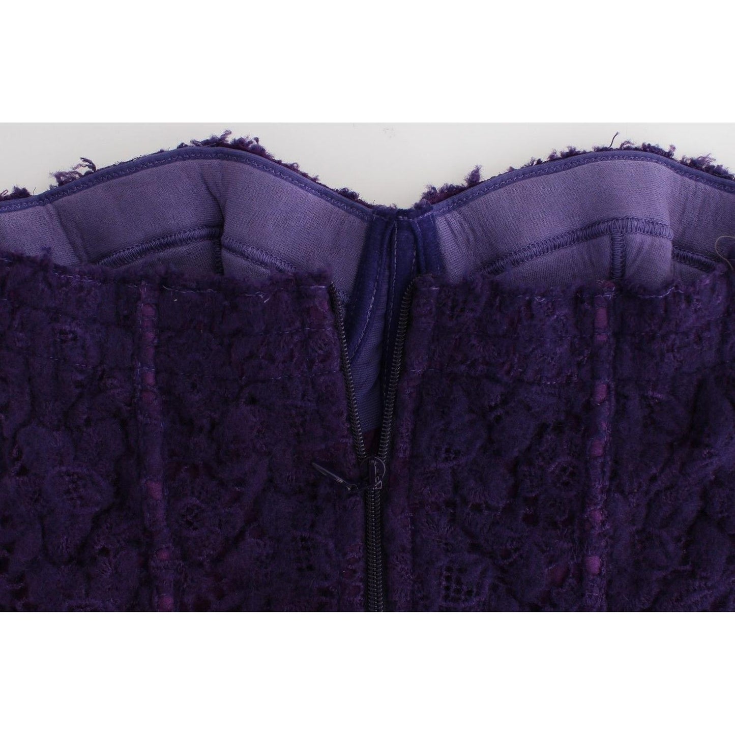 Ermanno Scervino Purple Lace Silk Blend Bustier Corset Ermanno Scervino Black