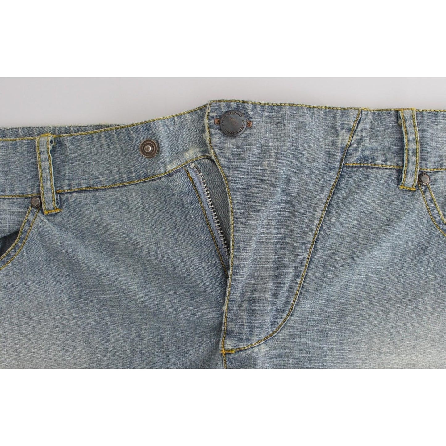 Chic Blue Denim Shorts - Ermanno Scervino Ermanno Scervino Slate Gray