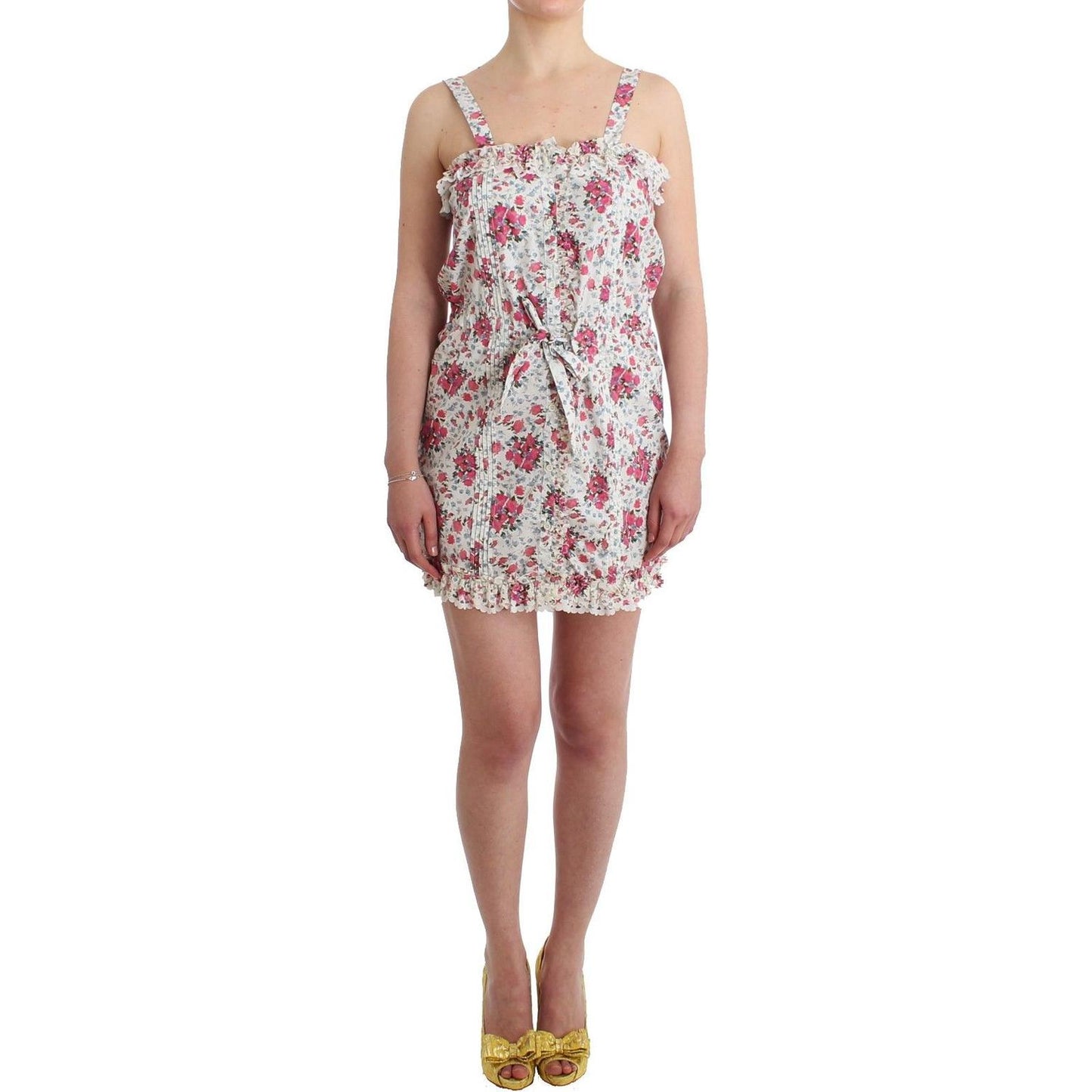 Ermanno Scervino Floral Sundress Dresses Ermanno Scervino Rosy Brown