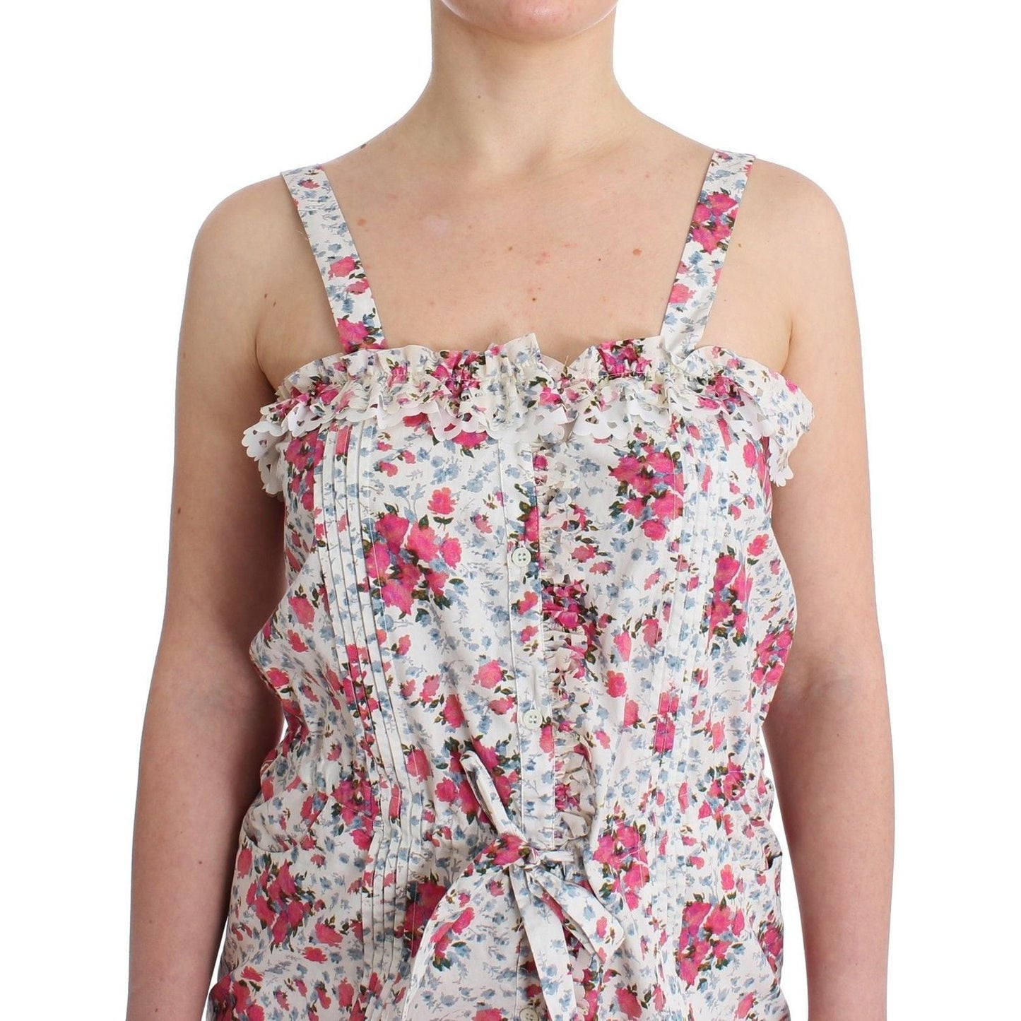Ermanno Scervino Floral Sundress Dresses Ermanno Scervino Gray
