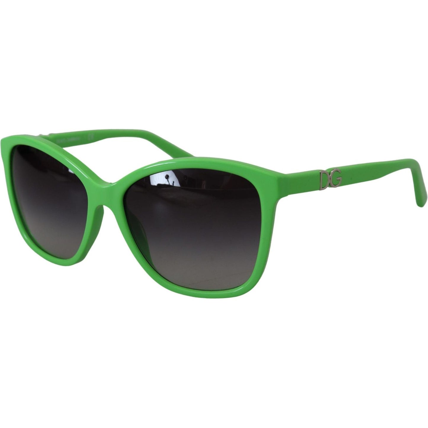 Dolce & Gabbana Chic Green Acetate Round Sunglasses Dolce & Gabbana Dark Slate Gray