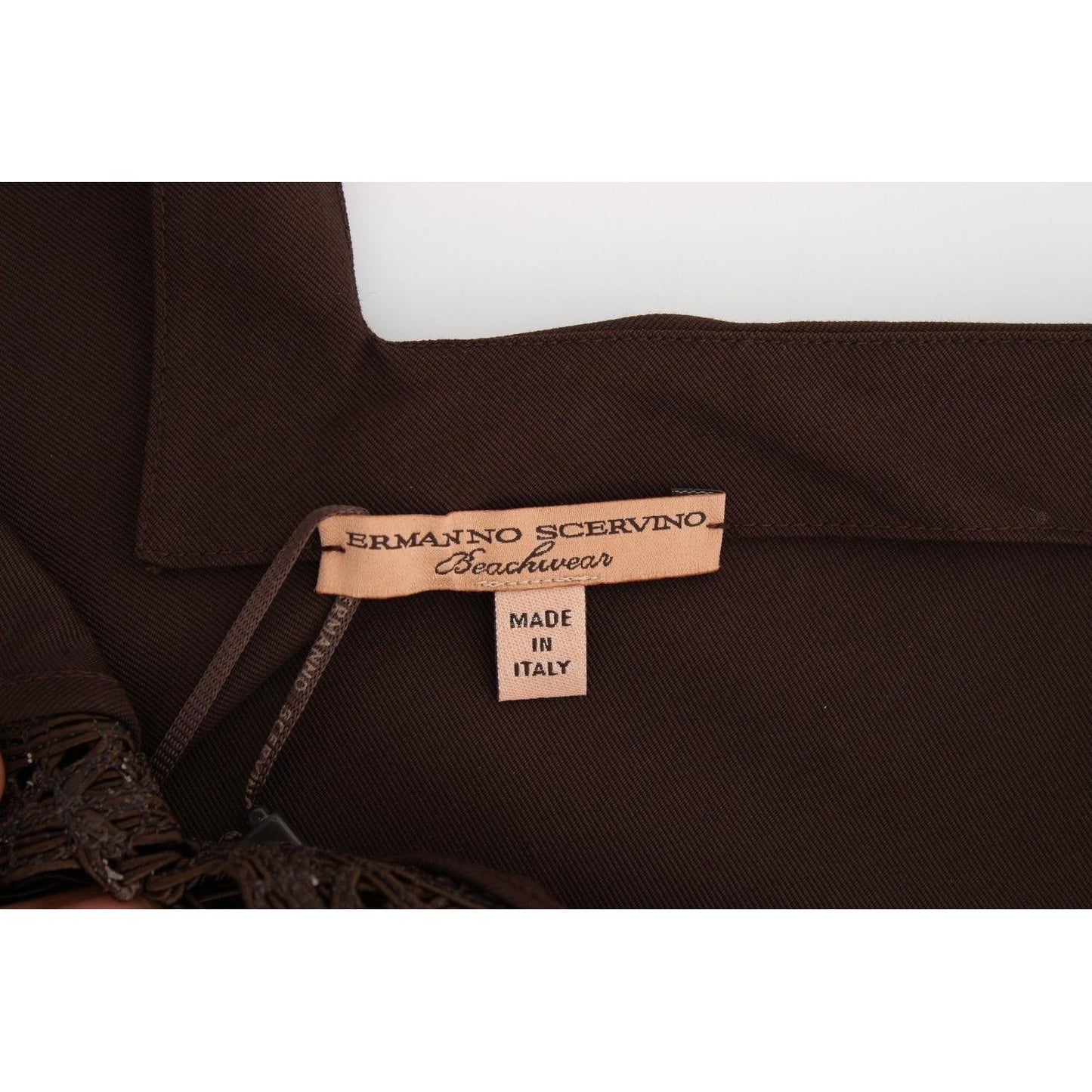 Ermanno Scervino Chic Brown Tunic Cotton Dress Top Dresses Ermanno Scervino Black