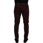 Dolce & Gabbana Slim Fit Bordeaux Jeans - Italian Luxury Dolce & Gabbana Black