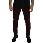 Dolce & Gabbana Slim Fit Bordeaux Jeans - Italian Luxury Dolce & Gabbana Black