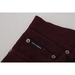 Dolce & Gabbana Slim Fit Bordeaux Jeans - Italian Luxury Dolce & Gabbana Black