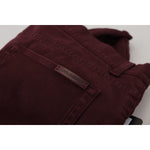 Dolce & Gabbana Slim Fit Bordeaux Jeans - Italian Luxury Dolce & Gabbana Black