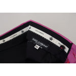 Dolce & Gabbana Elegant Slim Fit Formal Dress Pants in Pink Dolce & Gabbana Gray