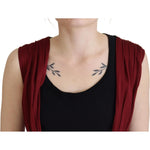 Dolce & Gabbana Bordeaux Silk Blend Top Blouse Dolce & Gabbana Tan