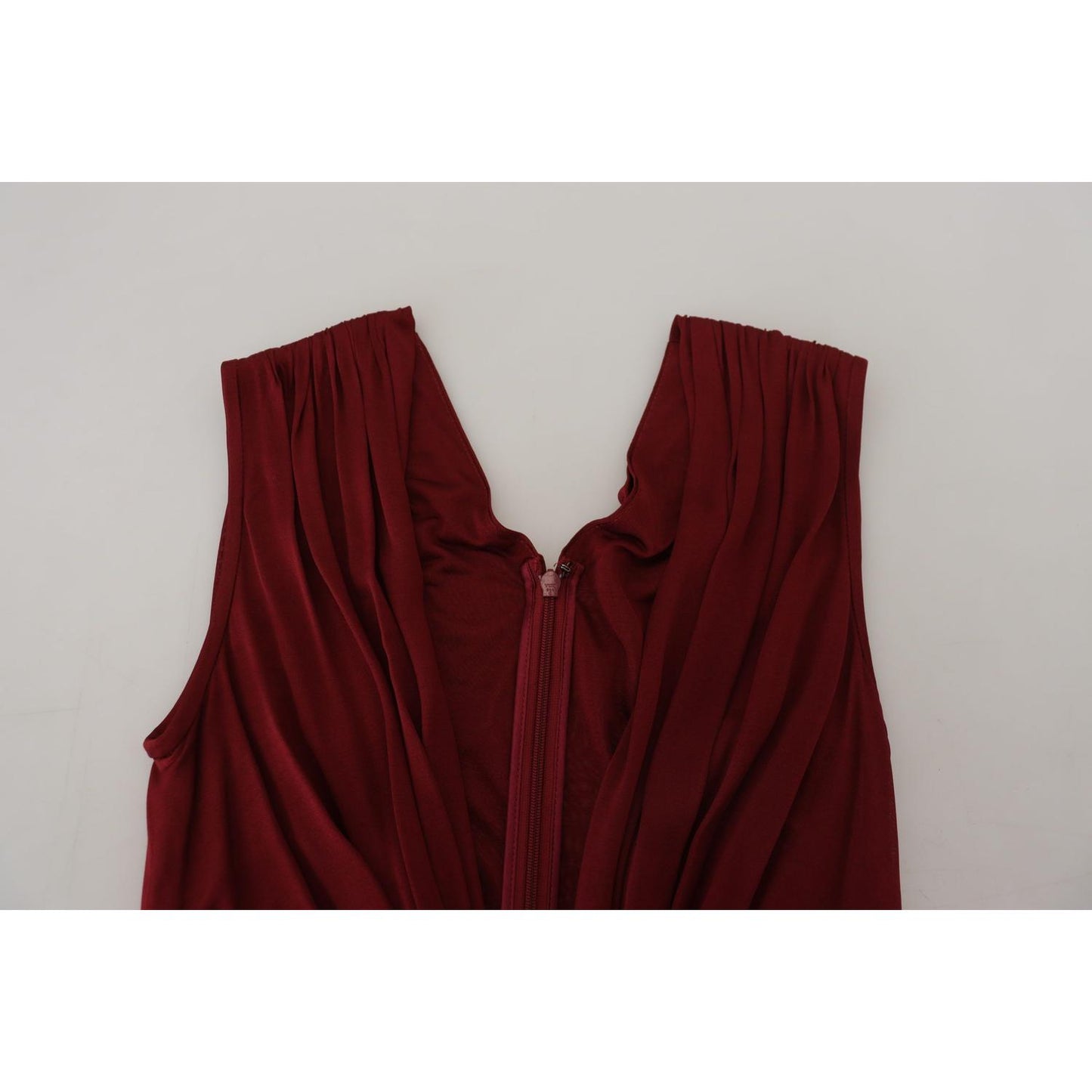 Dolce & Gabbana Bordeaux Silk Blend Top Blouse Dolce & Gabbana Black