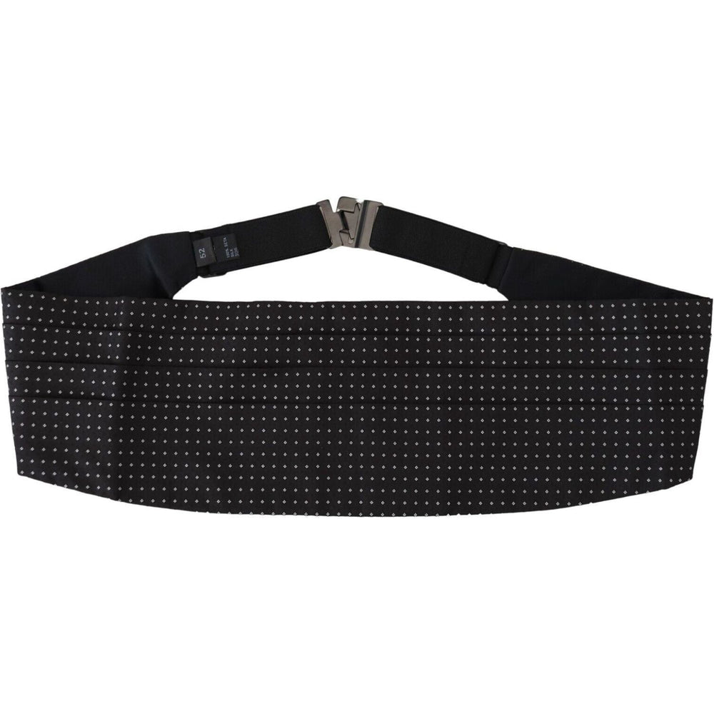 Dolce & Gabbana Elegant Silk Polka Dot Cummerbund Dolce & Gabbana Black