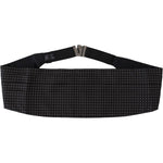 Dolce & Gabbana Elegant Silk Polka Dot Cummerbund Dolce & Gabbana Black