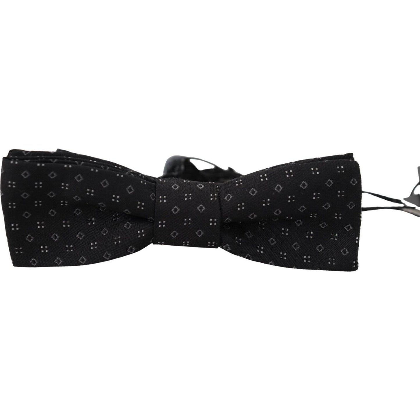 Dolce & Gabbana Exclusive Silk Patterned Black Bow Tie Dolce & Gabbana Black