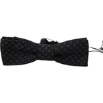Dolce & Gabbana Exclusive Silk Patterned Black Bow Tie Dolce & Gabbana Black