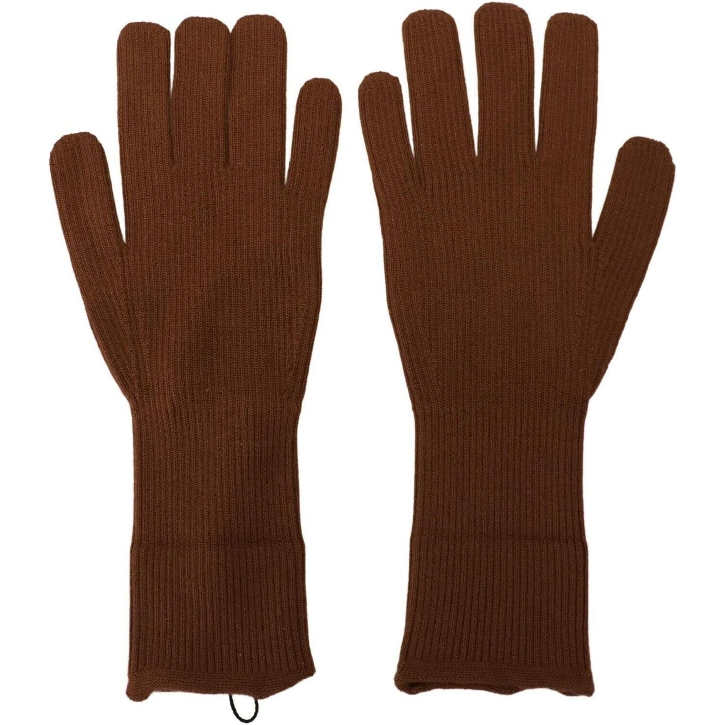 Dolce & Gabbana Elegant Brown Cashmere Winter Gloves Dolce & Gabbana Saddle Brown