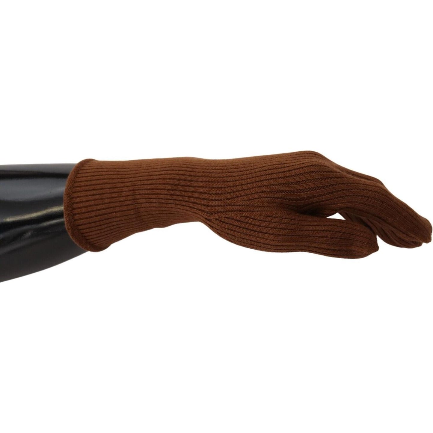 Dolce & Gabbana Elegant Brown Cashmere Winter Gloves Dolce & Gabbana Dark Slate Gray
