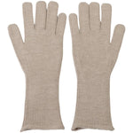 Dolce & Gabbana Elegant Ivory Cashmere-Silk Blend Gloves Dolce & Gabbana Dark Gray