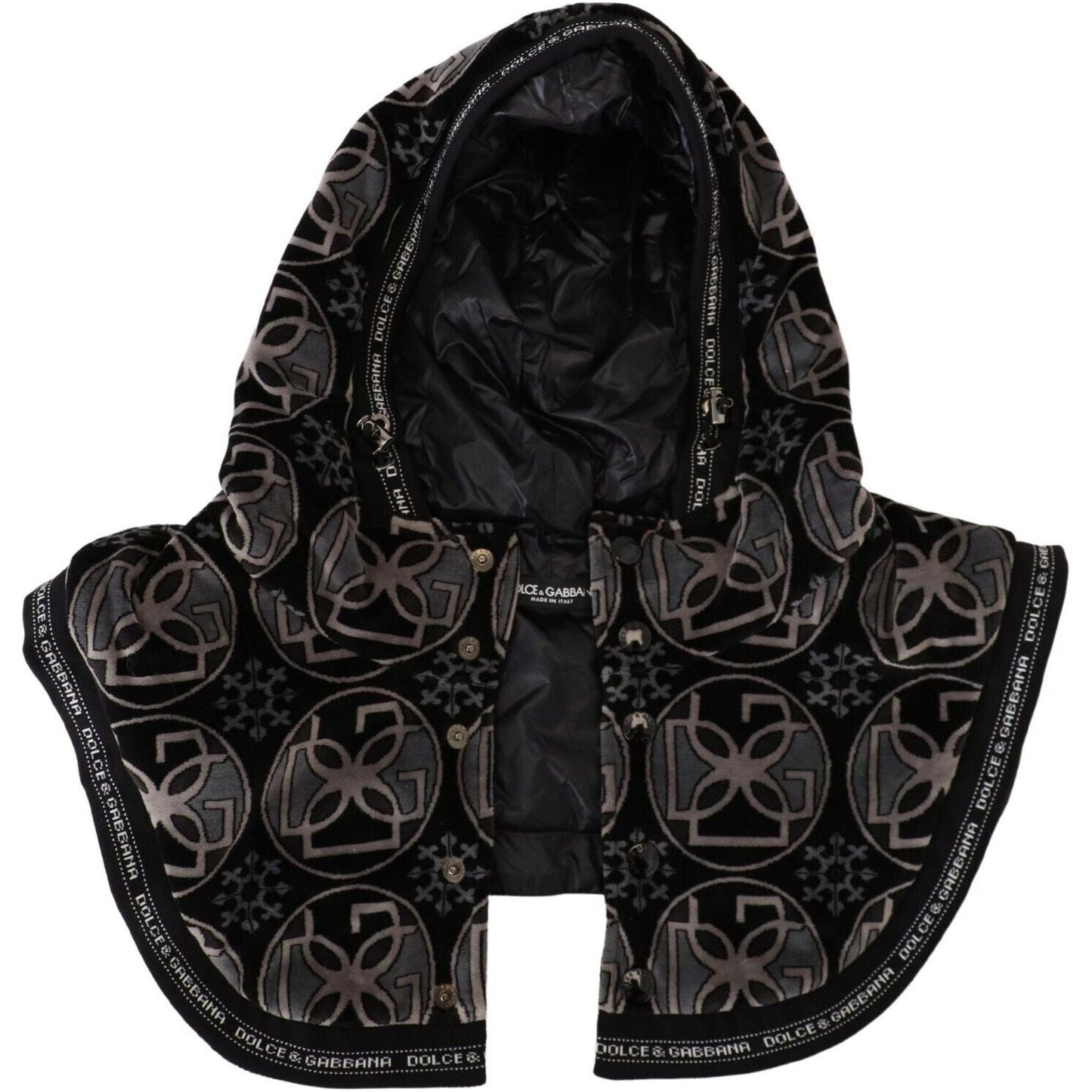 Dolce & Gabbana Elegant Black Cotton Blend Head Wrap Hat Dolce & Gabbana Black