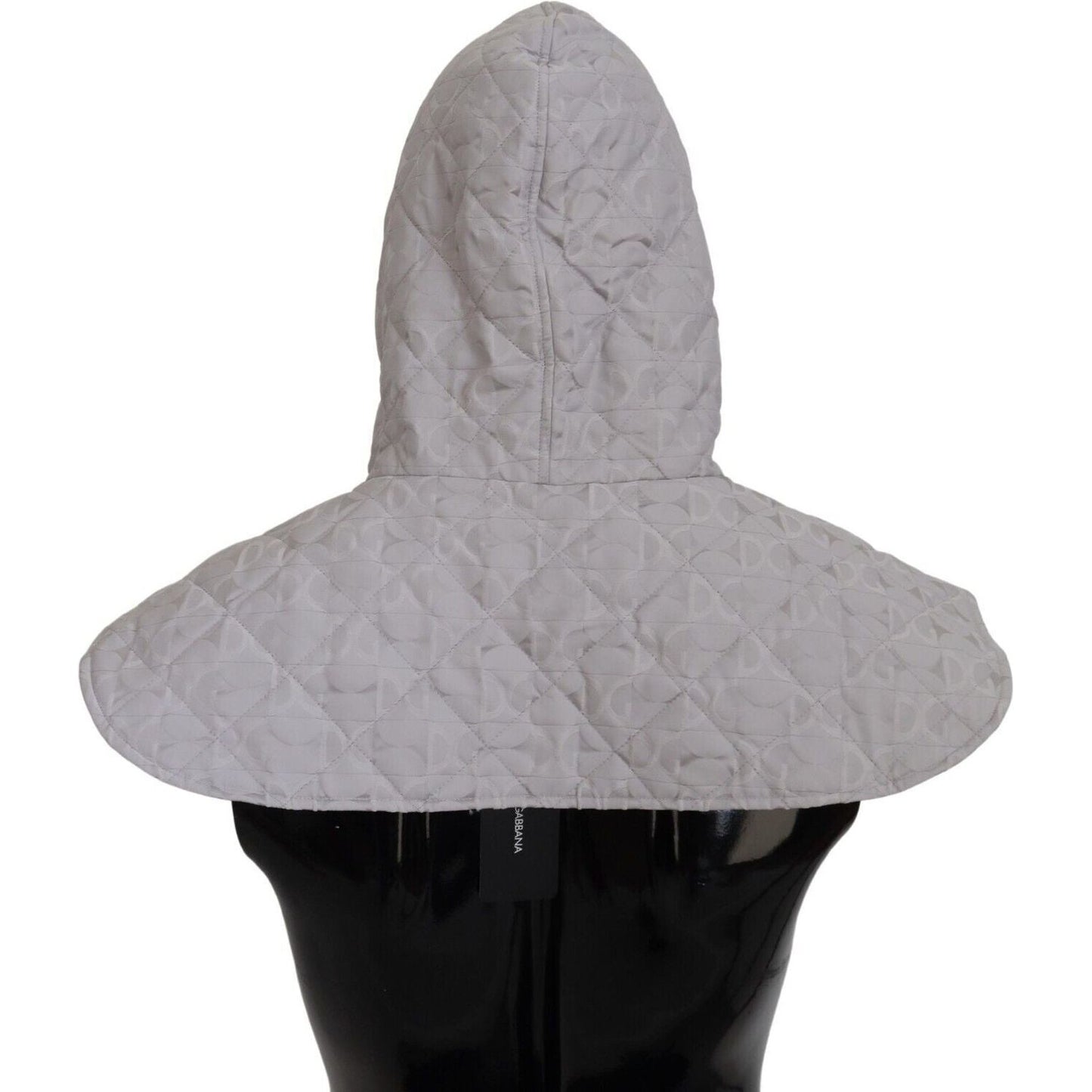 Dolce & Gabbana Elegant White Nylon Whole Head Wrap Hat Dolce & Gabbana Dark Gray