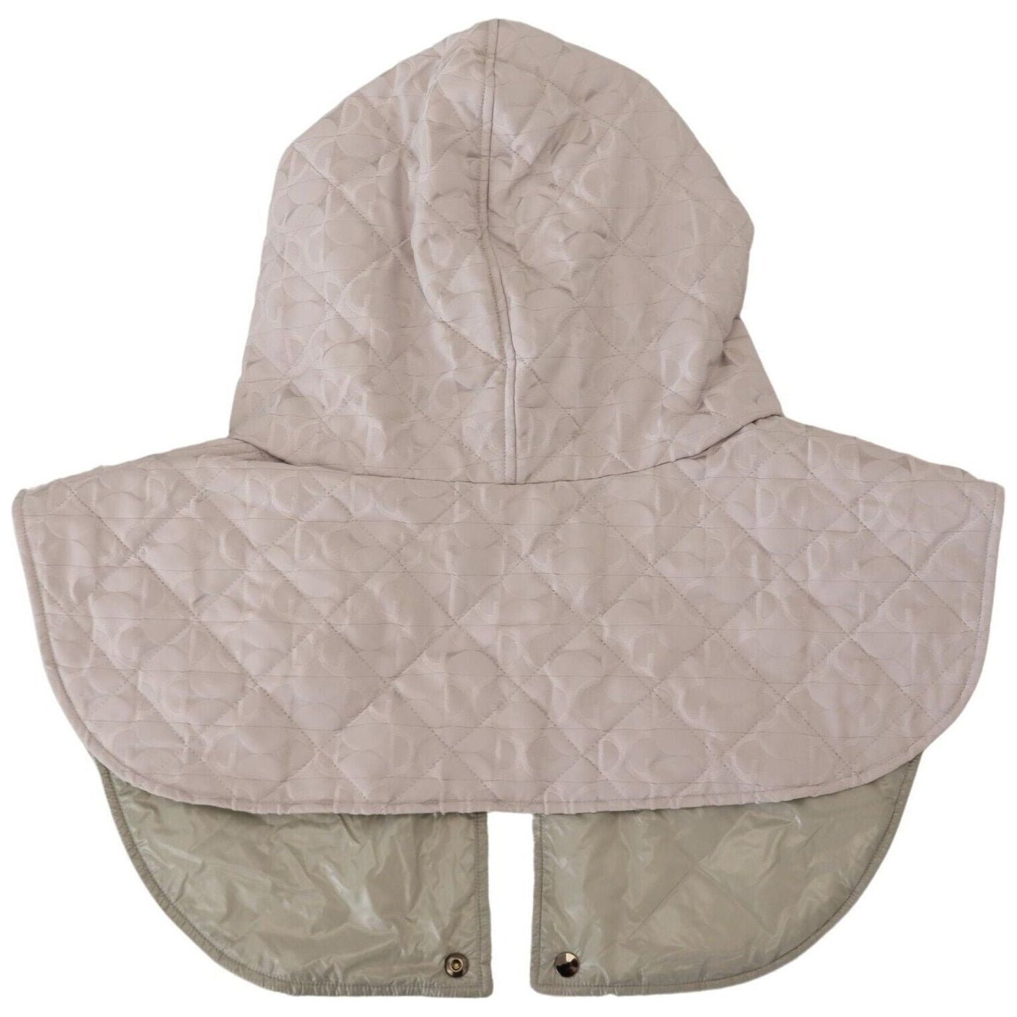Dolce & Gabbana Elegant White Nylon Whole Head Wrap Hat Dolce & Gabbana Dark Gray
