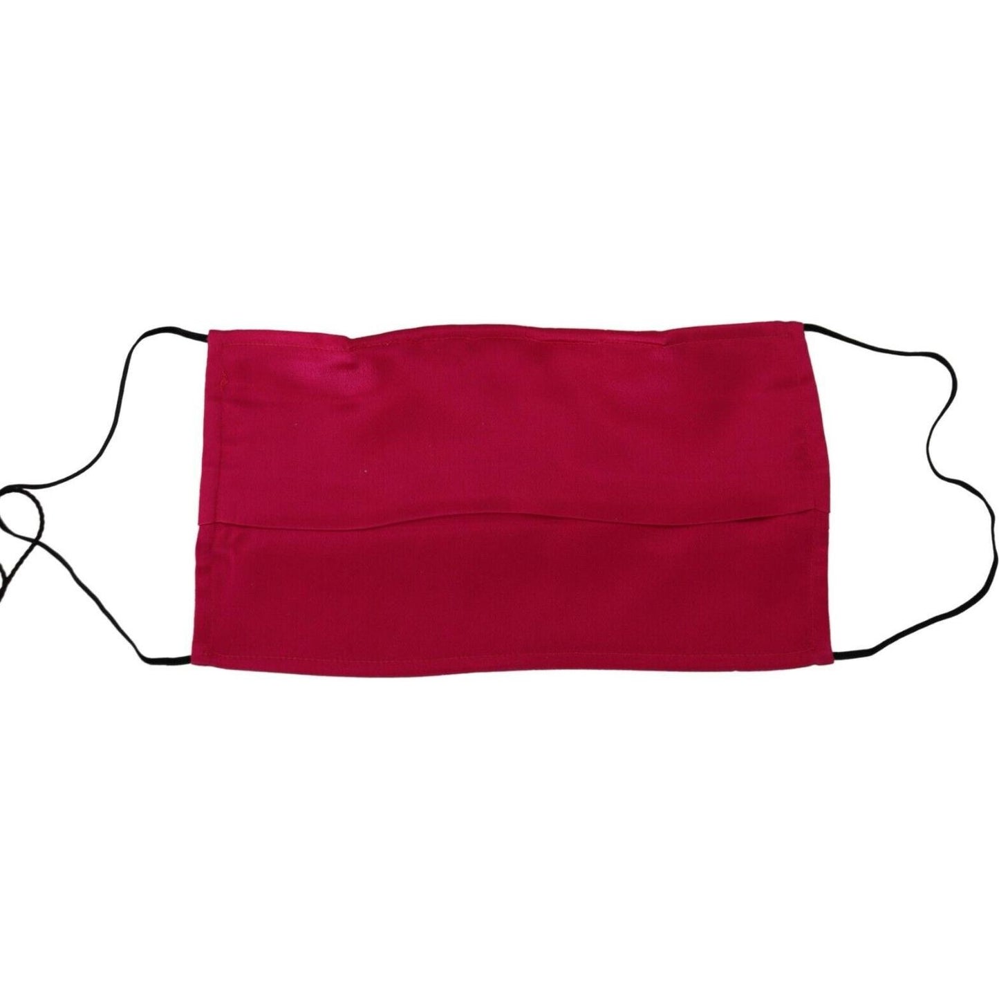 Dolce & Gabbana Elegant Red Cotton Pleated Face Mask Dolce & Gabbana Brown