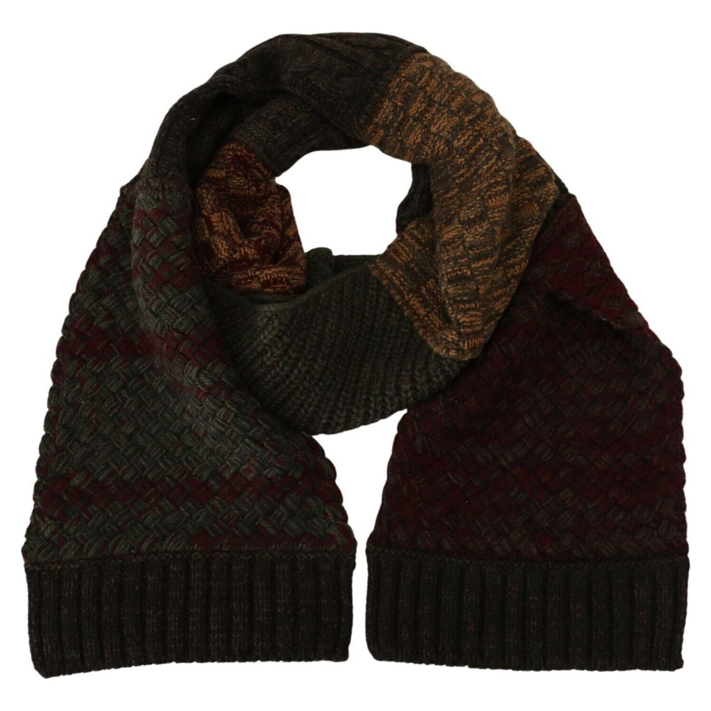 Dolce & Gabbana Elegant Cashmere-Wool Blend Men's Scarf Dolce & Gabbana Black