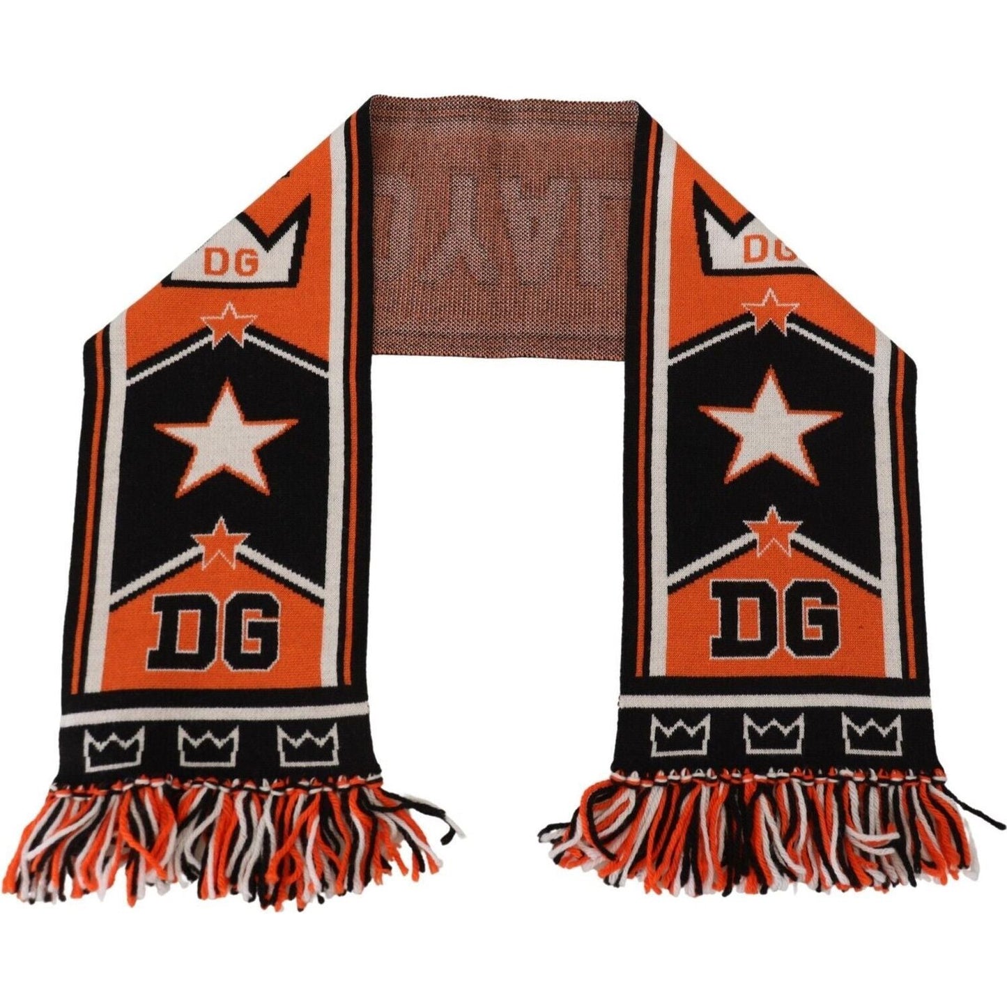 Dolce & Gabbana Elegant Multicolor Wool-Cashmere Men's Scarf Dolce & Gabbana Dark Salmon