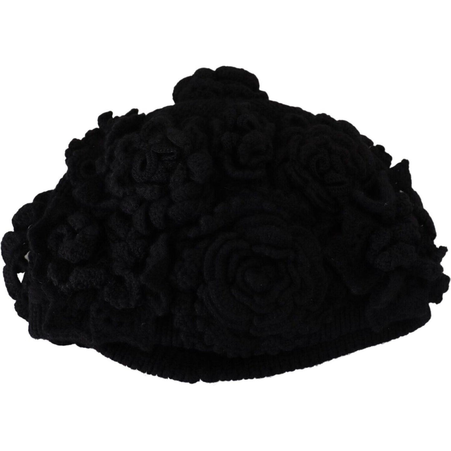 Dolce & Gabbana Elegant Black Virgin Wool Beanie Hat Dolce & Gabbana Black