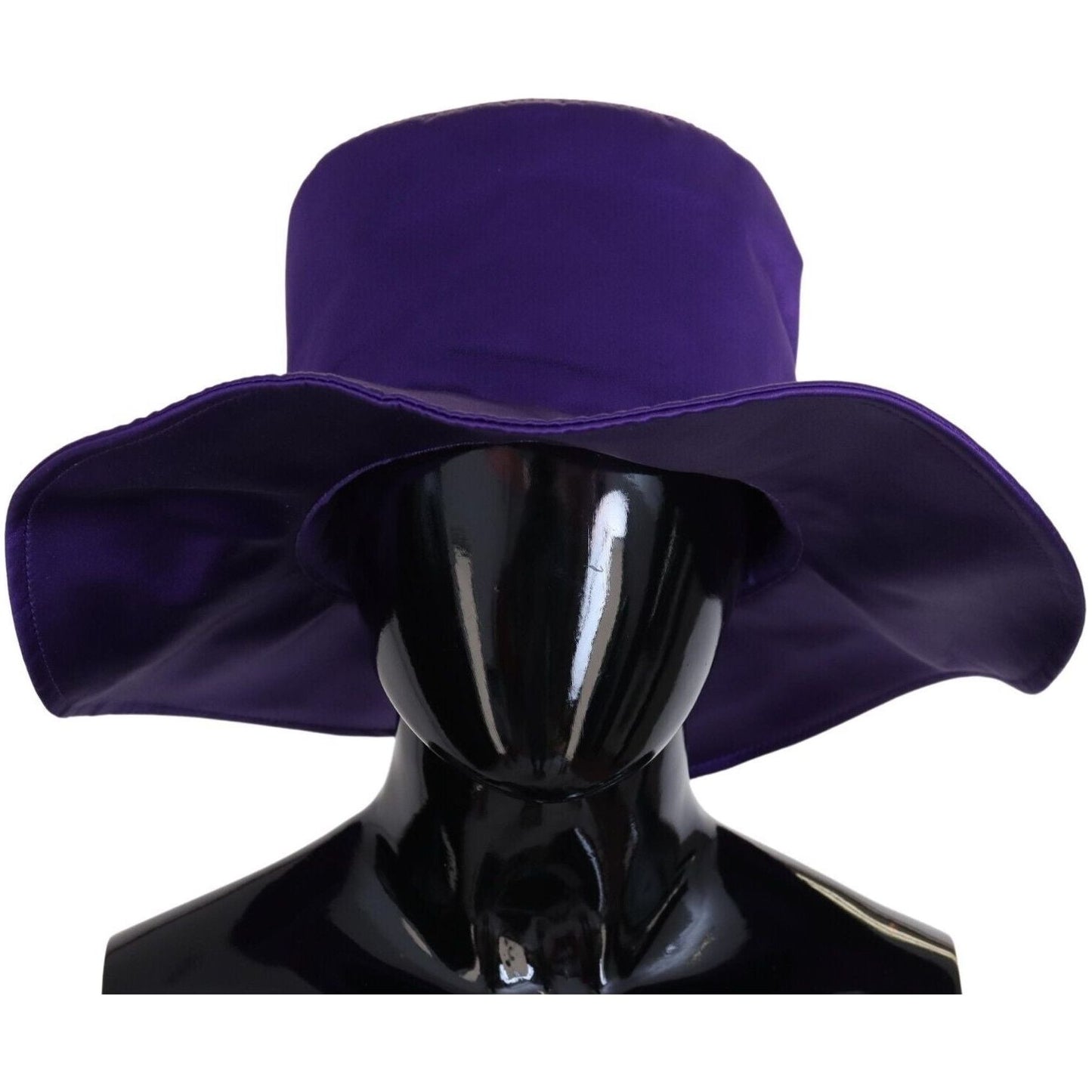 Dolce & Gabbana Elegant Purple Silk Top Hat Dolce & Gabbana Black