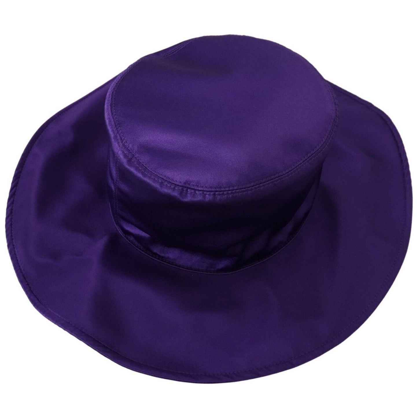 Dolce & Gabbana Elegant Purple Silk Top Hat Dolce & Gabbana Midnight Blue