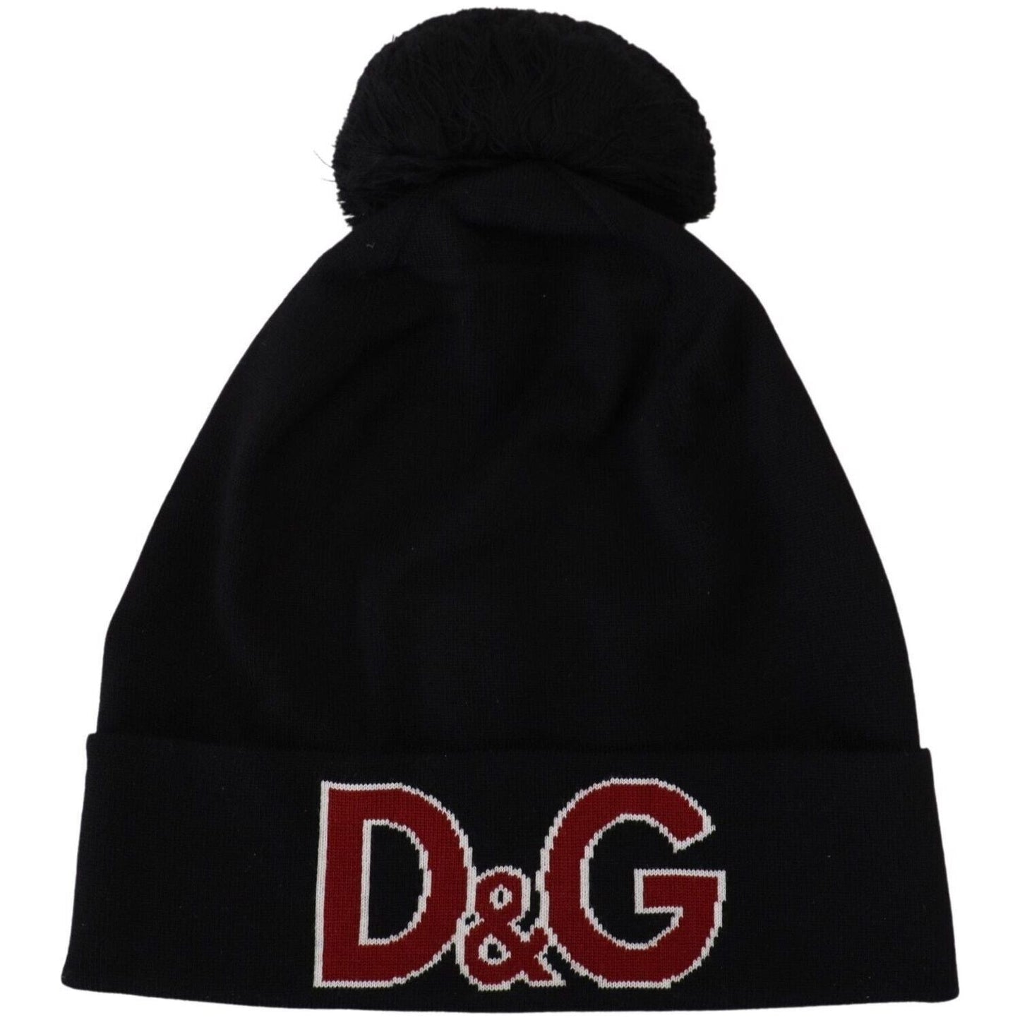 Dolce & Gabbana Elegant Black Virgin Wool Beanie Dolce & Gabbana Black