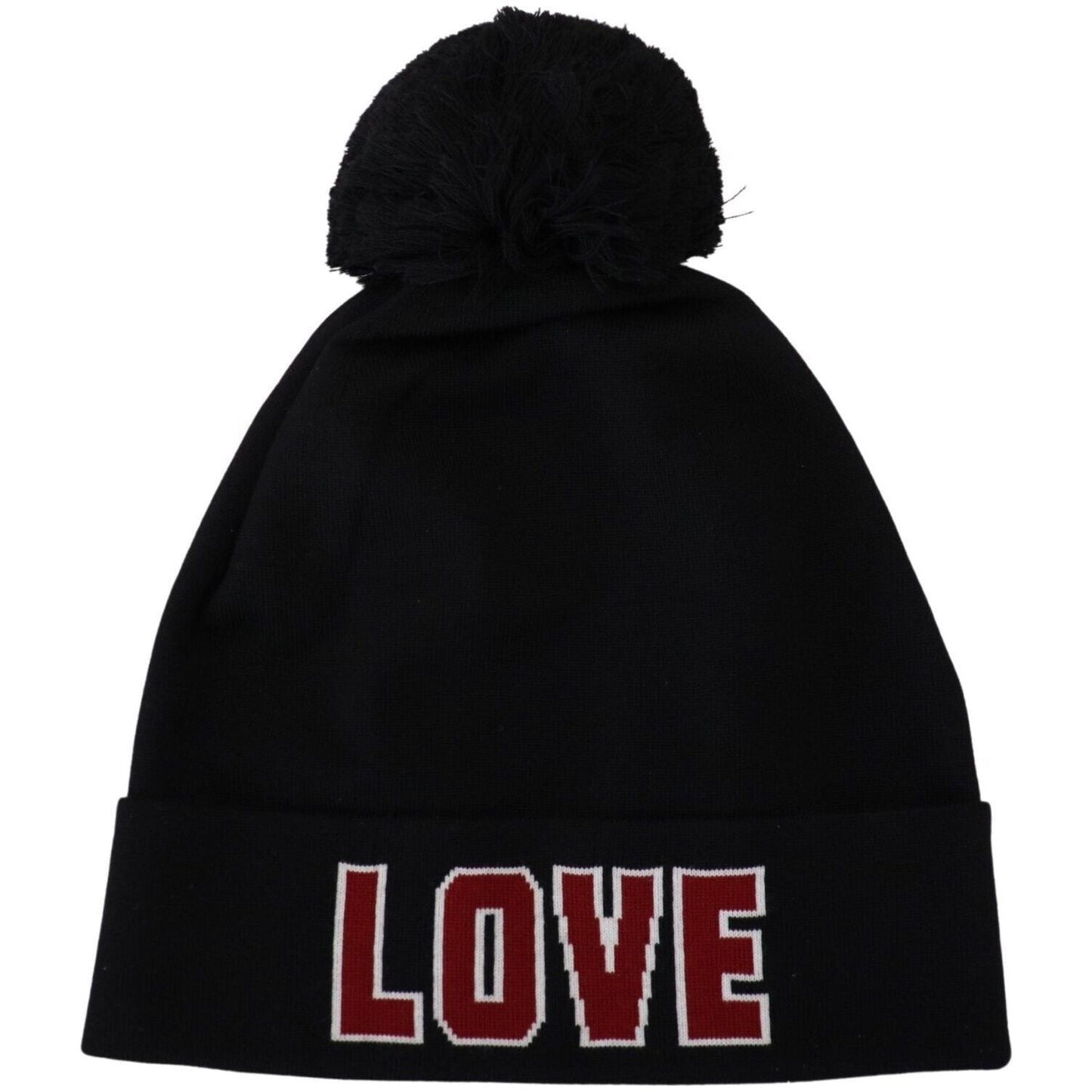 Dolce & Gabbana Elegant Black Virgin Wool Beanie Dolce & Gabbana Black