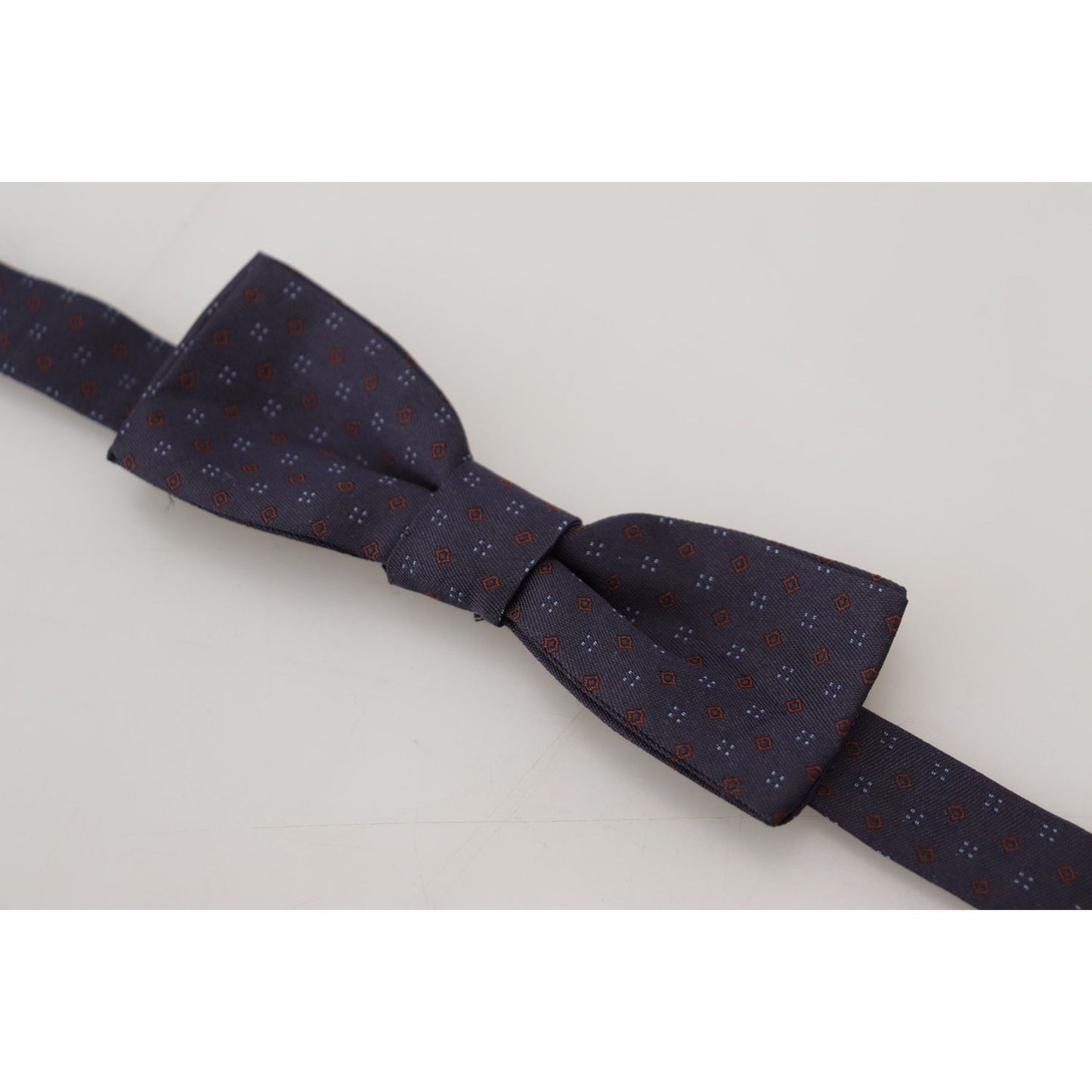 Dolce & Gabbana Elegant Silk Patterned Bow Tie Dolce & Gabbana Light Gray