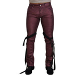 Dolce & Gabbana Elegant Magenta Cotton Trousers Dolce & Gabbana Dark Slate Gray