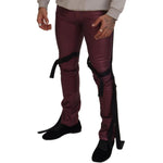 Dolce & Gabbana Elegant Magenta Cotton Trousers Dolce & Gabbana Black