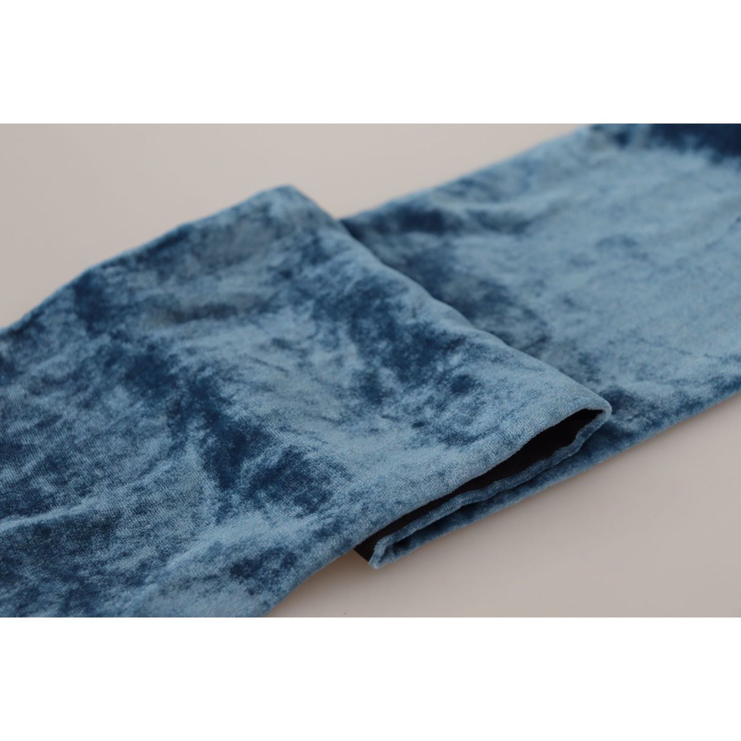Dolce & Gabbana Elegant Silk Men's Scarf in Regal Blue Dolce & Gabbana Dim Gray