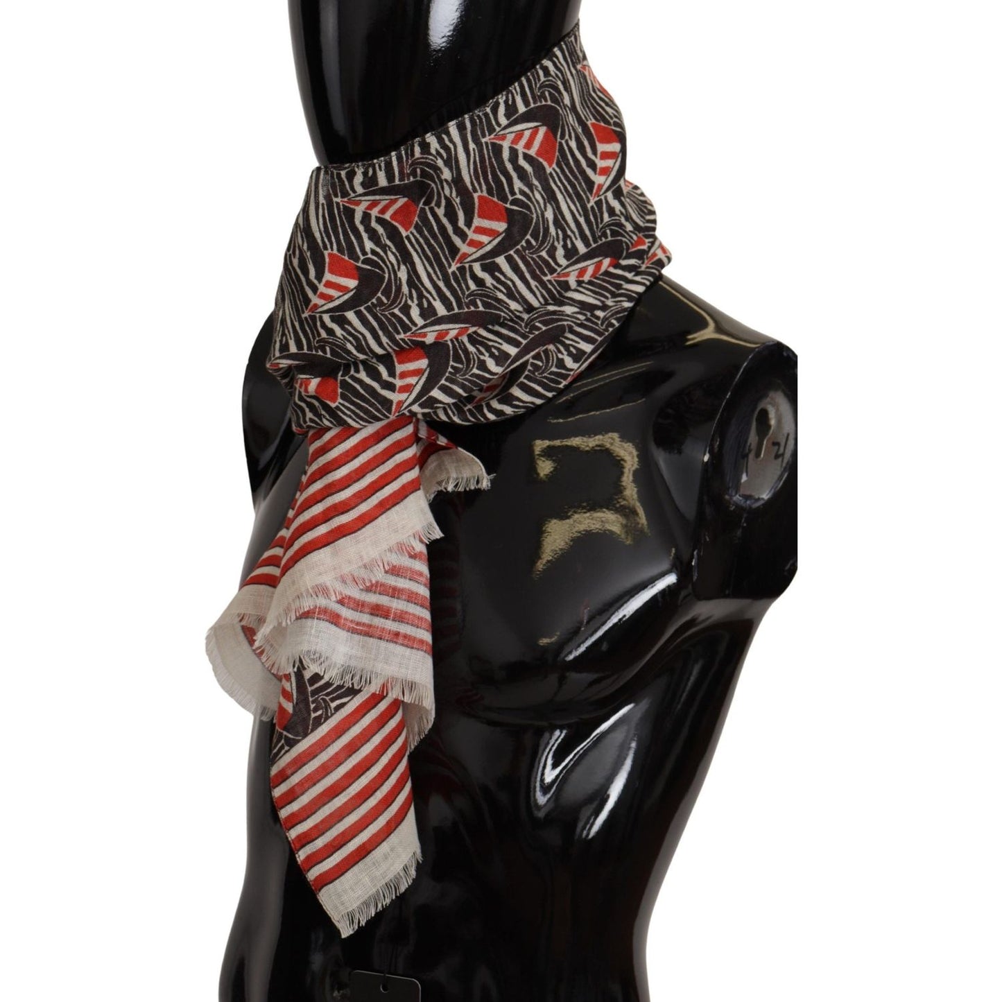 Dolce & Gabbana Elegant Striped Linen Men's Scarf Dolce & Gabbana Rosy Brown