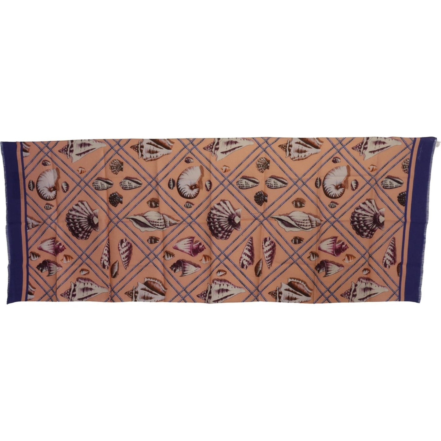 Dolce & Gabbana Multicolor Seashell Linen Scarf for Men Dolce & Gabbana Dim Gray